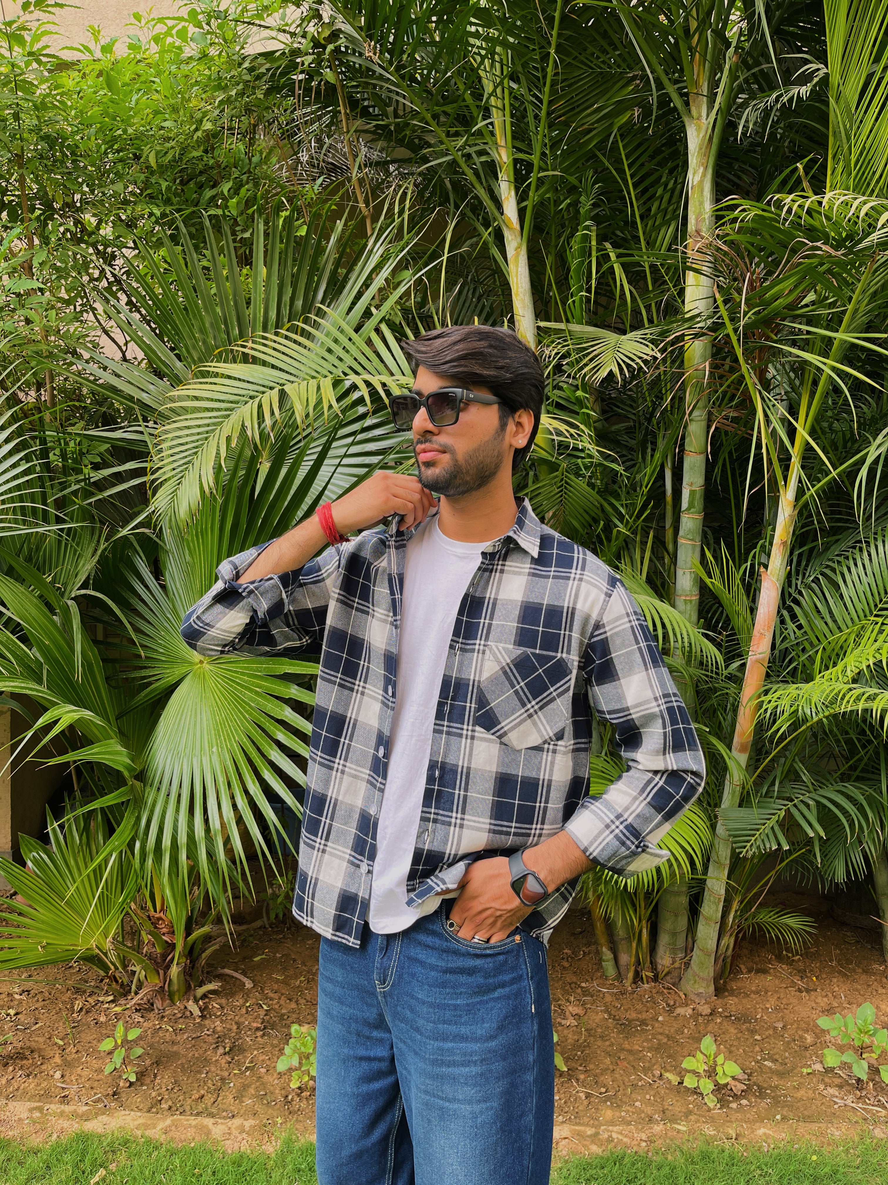 Black-White Flannel Overshirt