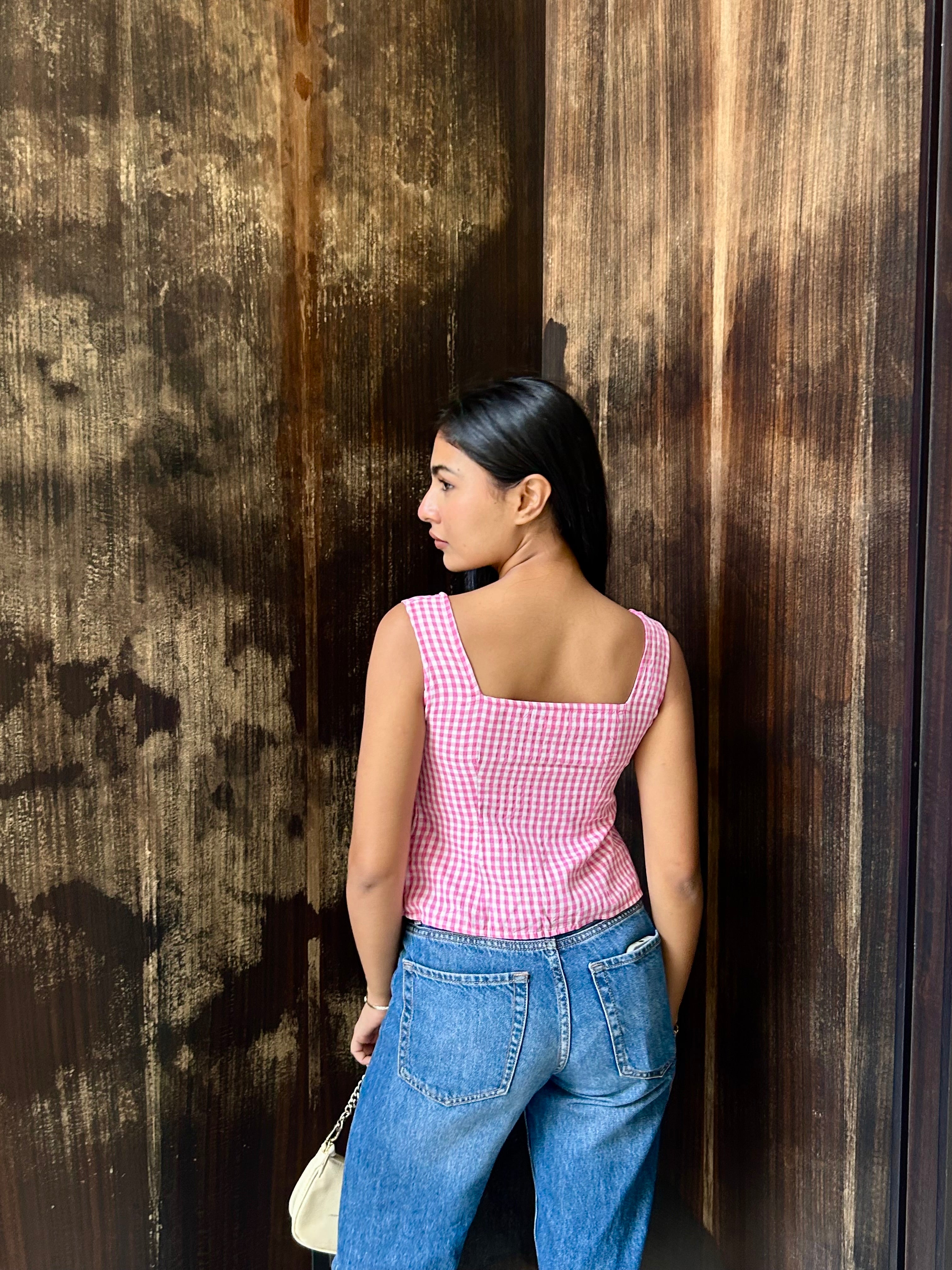 Daisy Tie-Up Top in Pink