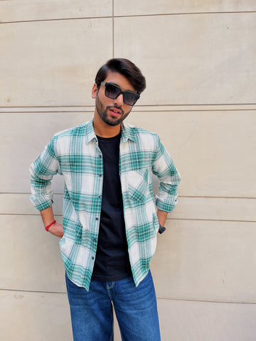 Green Flannel Overshirt