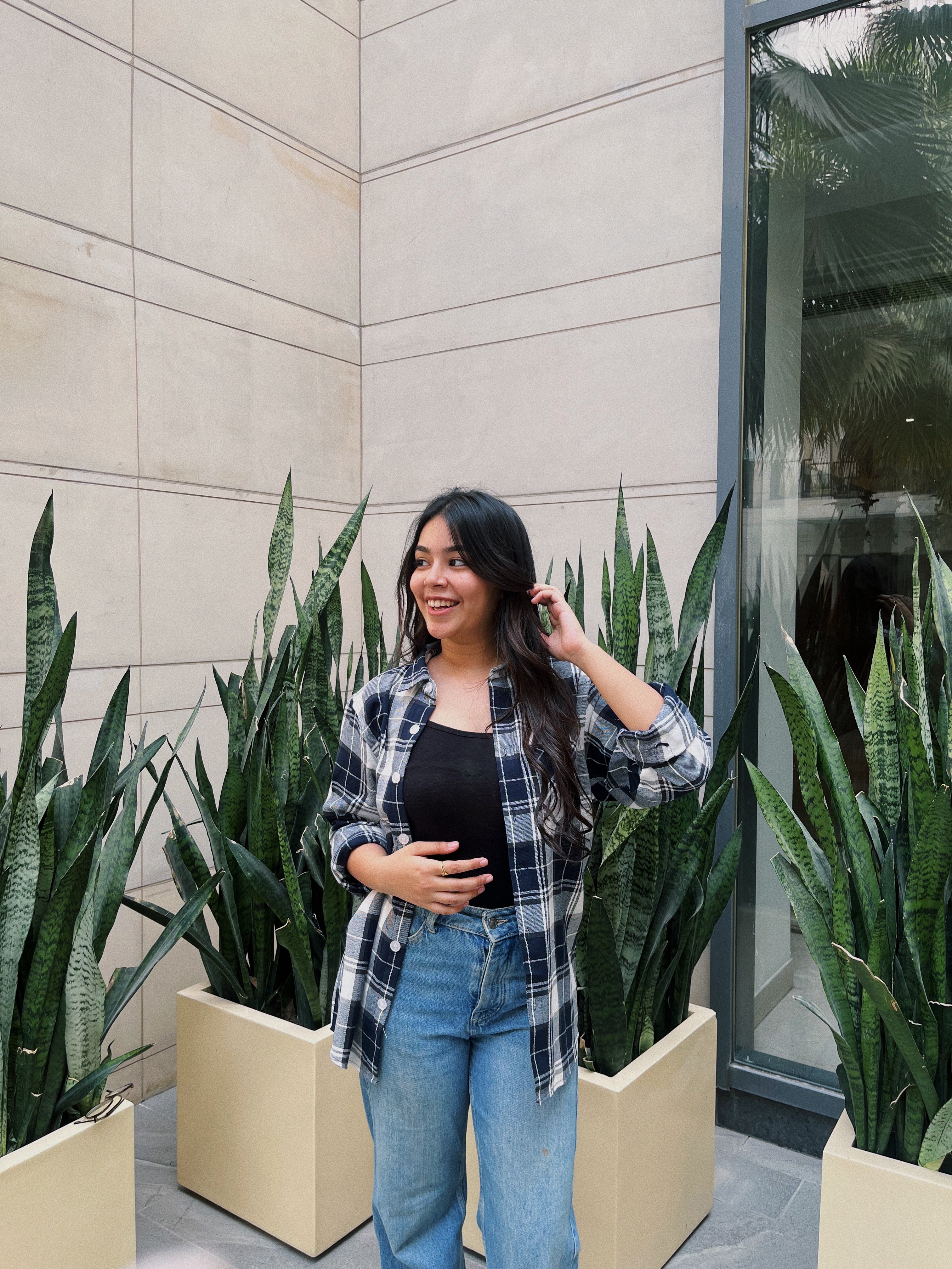 Black-White Flannel Overshirt