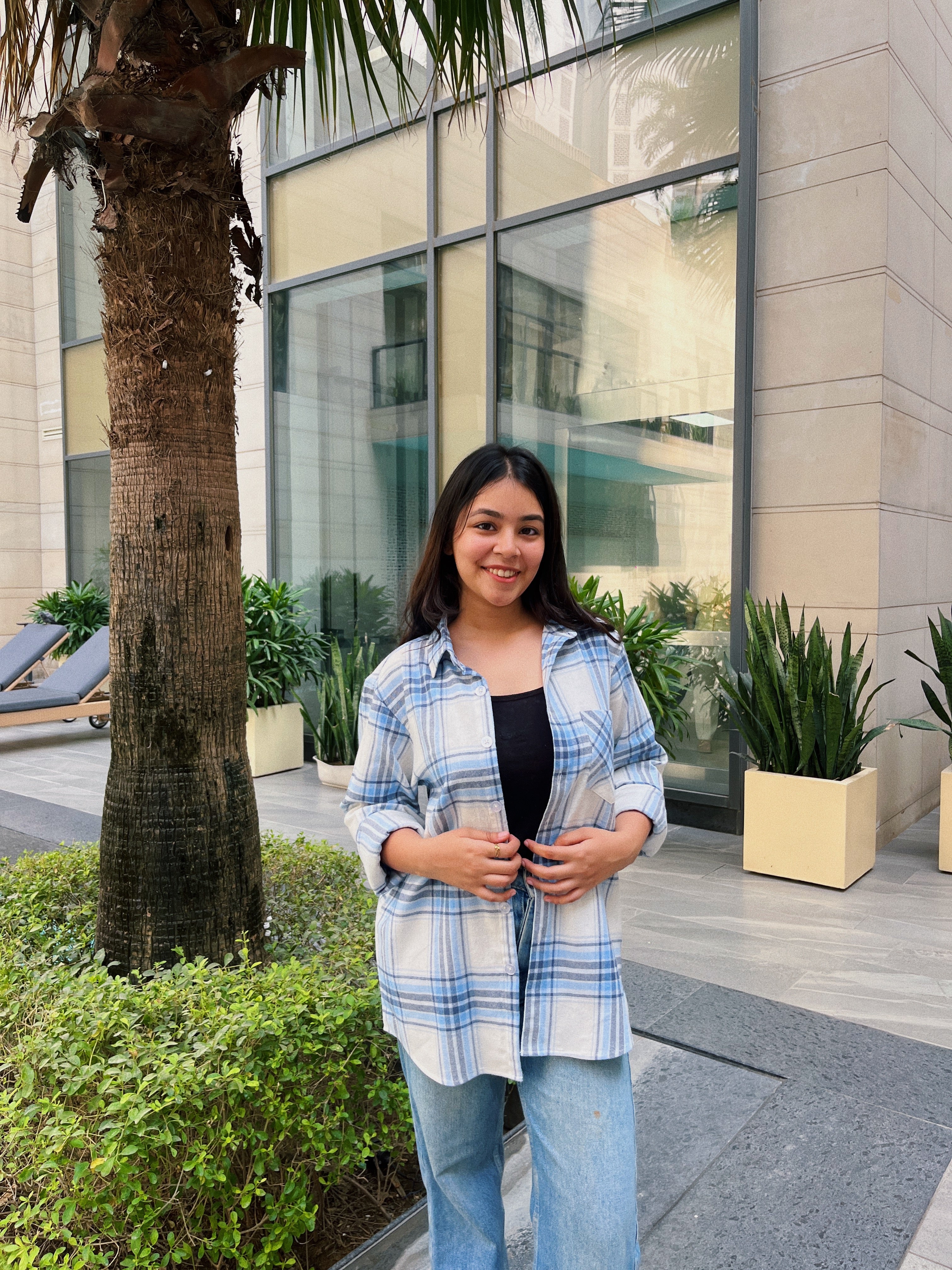 Light Blue Flannel Overshirt