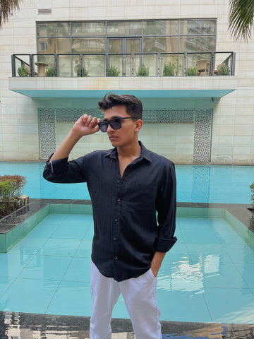 Black Linen Shirt