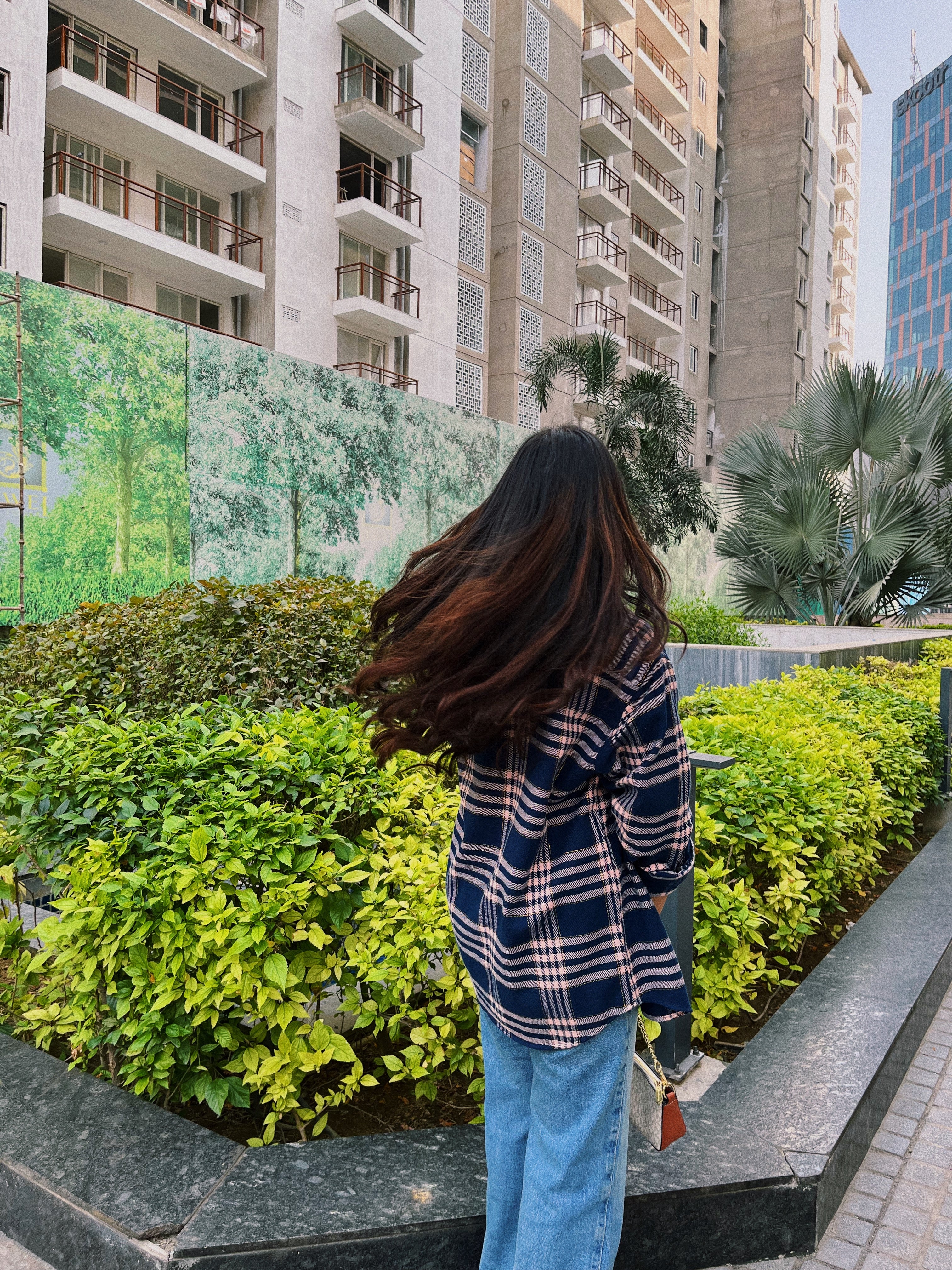 Dark Blue Flannel Overshirt
