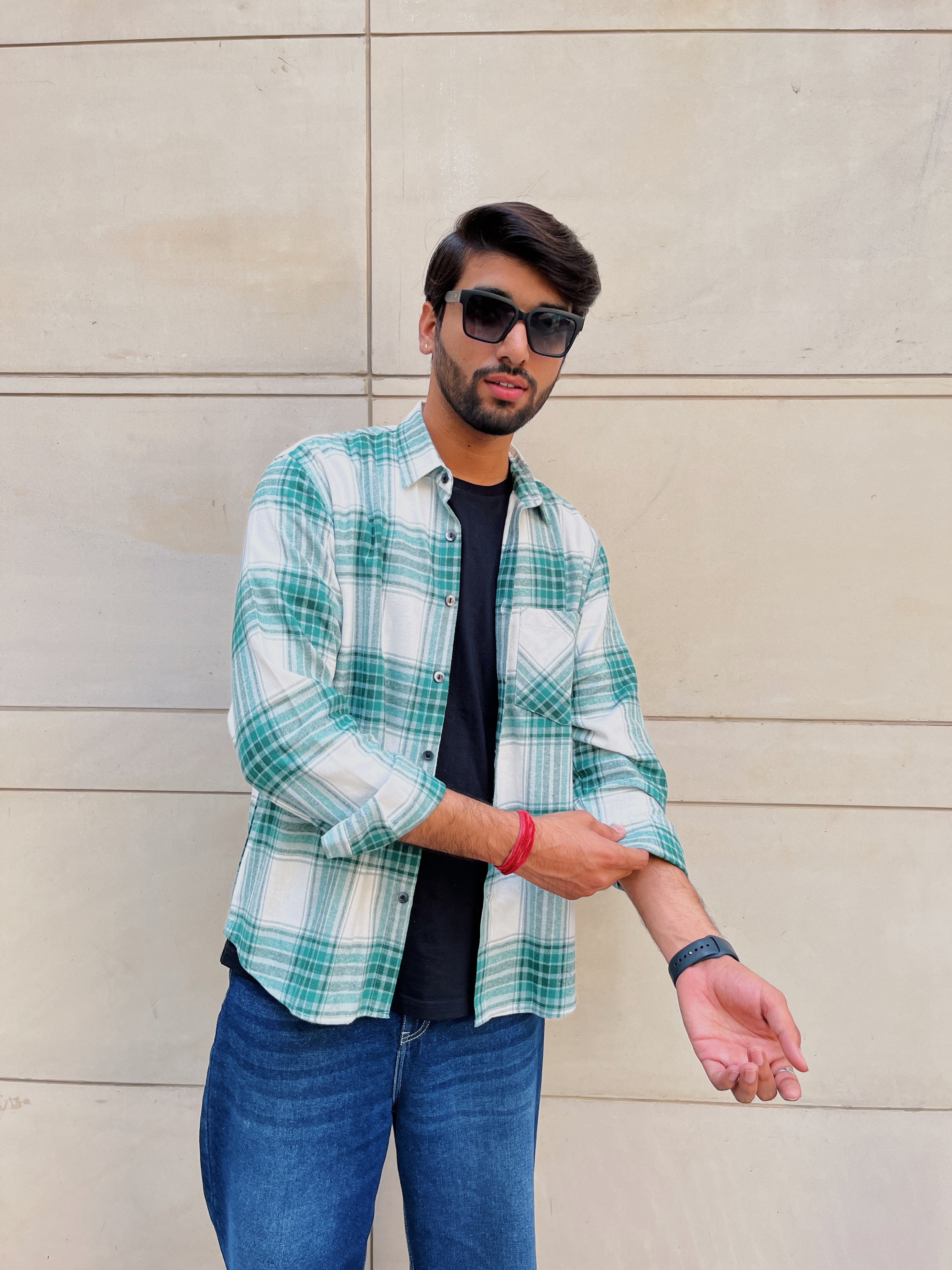 Green Flannel Overshirt