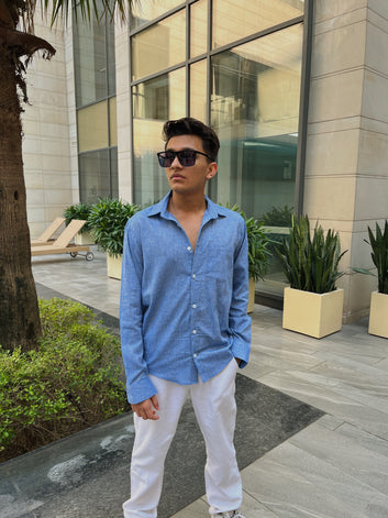 Light Blue Linen Shirt