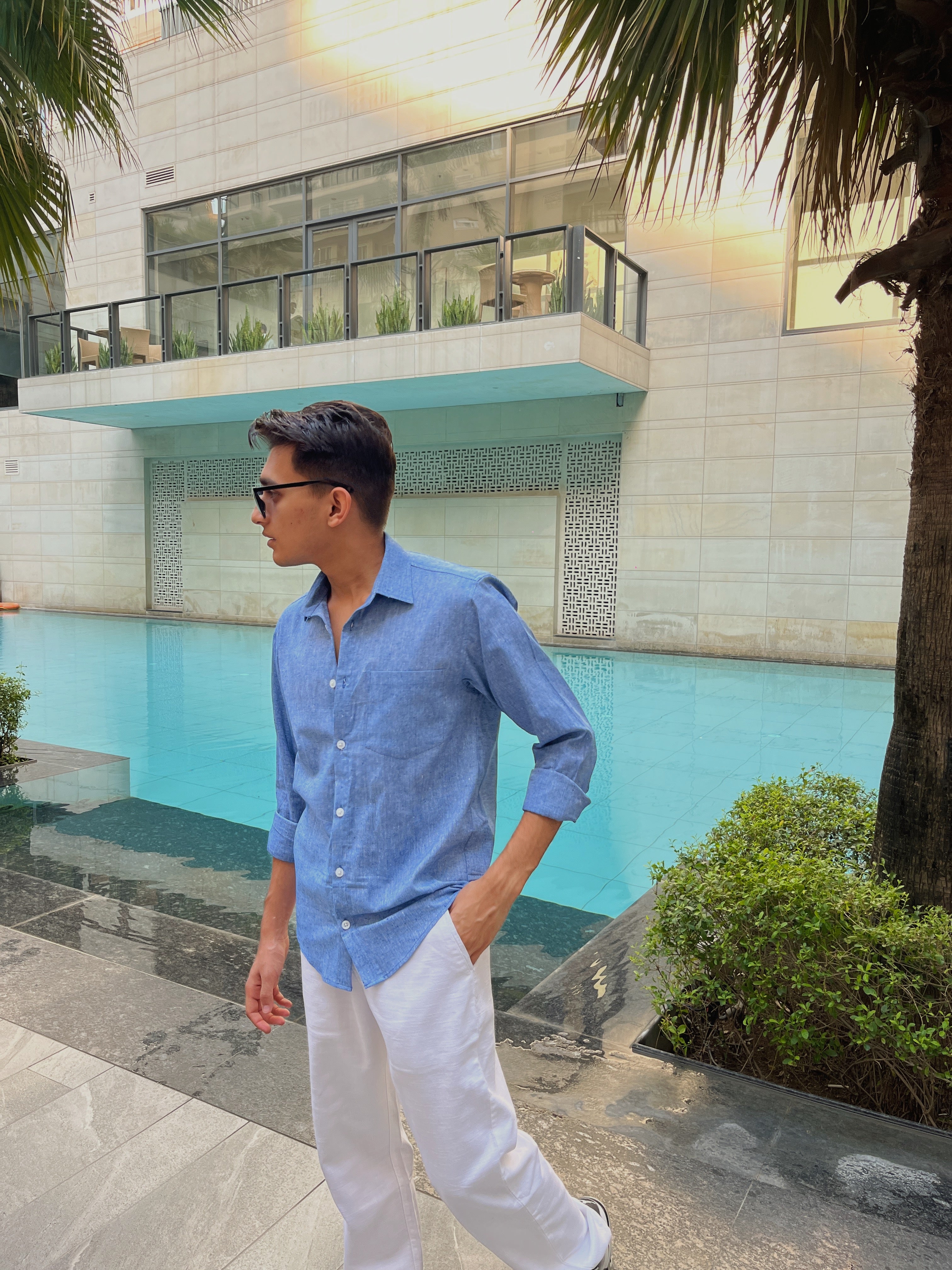 Light Blue Linen Shirt