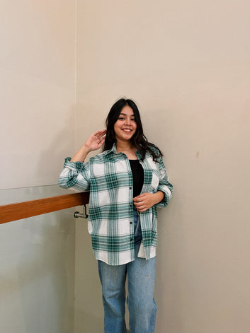 Green Flannel Overshirt