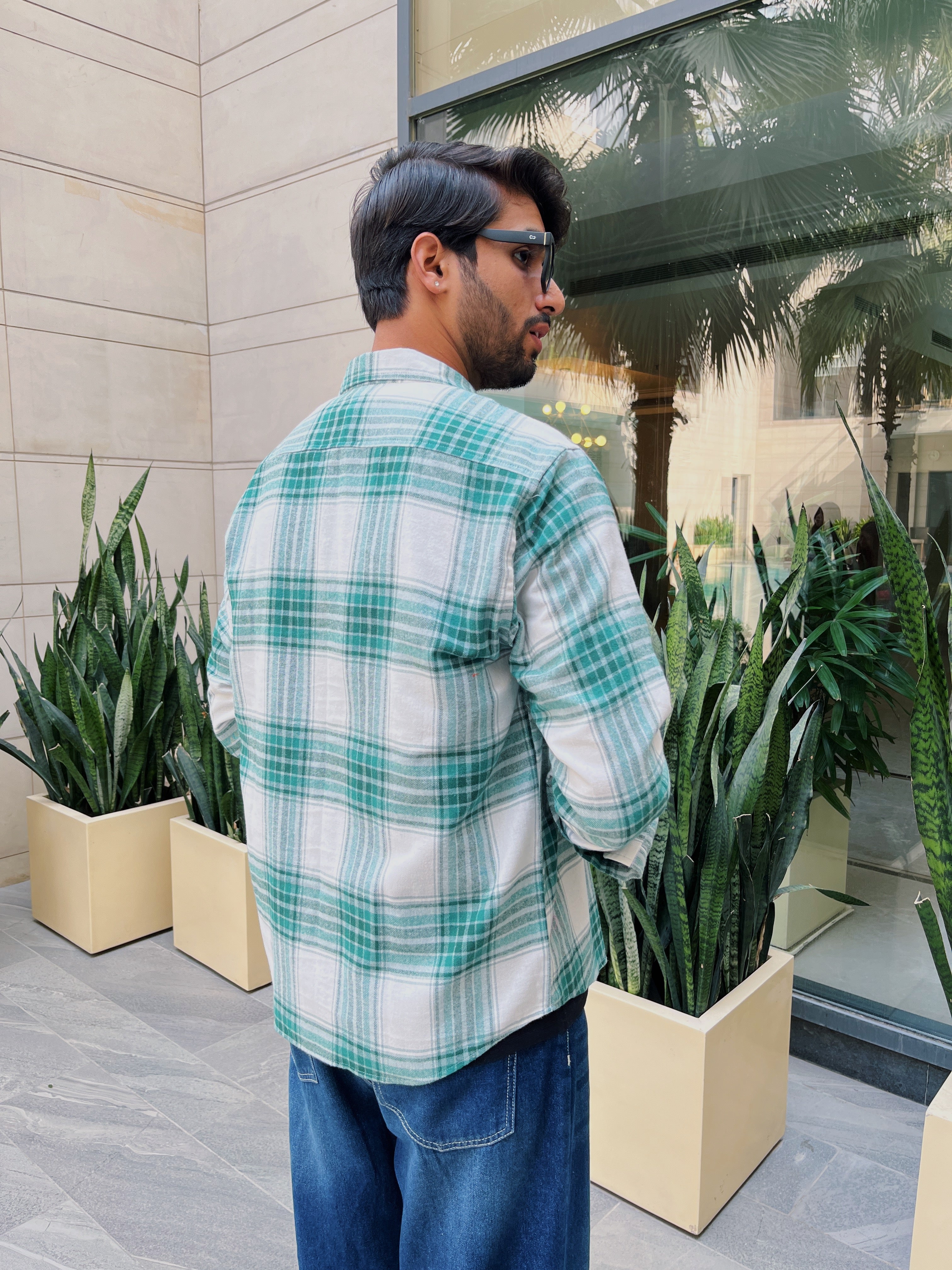 Green Flannel Overshirt