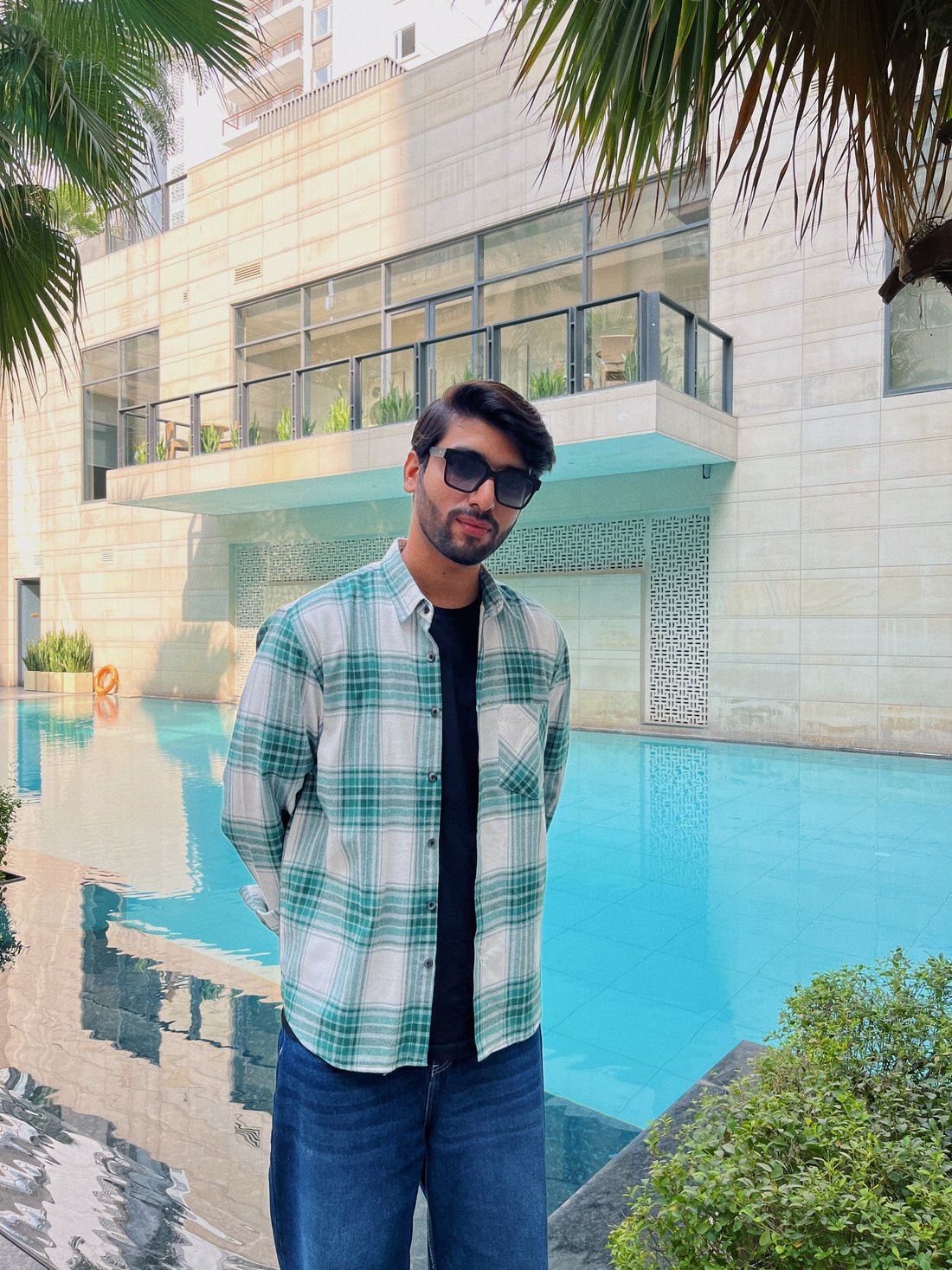 Green Flannel Overshirt