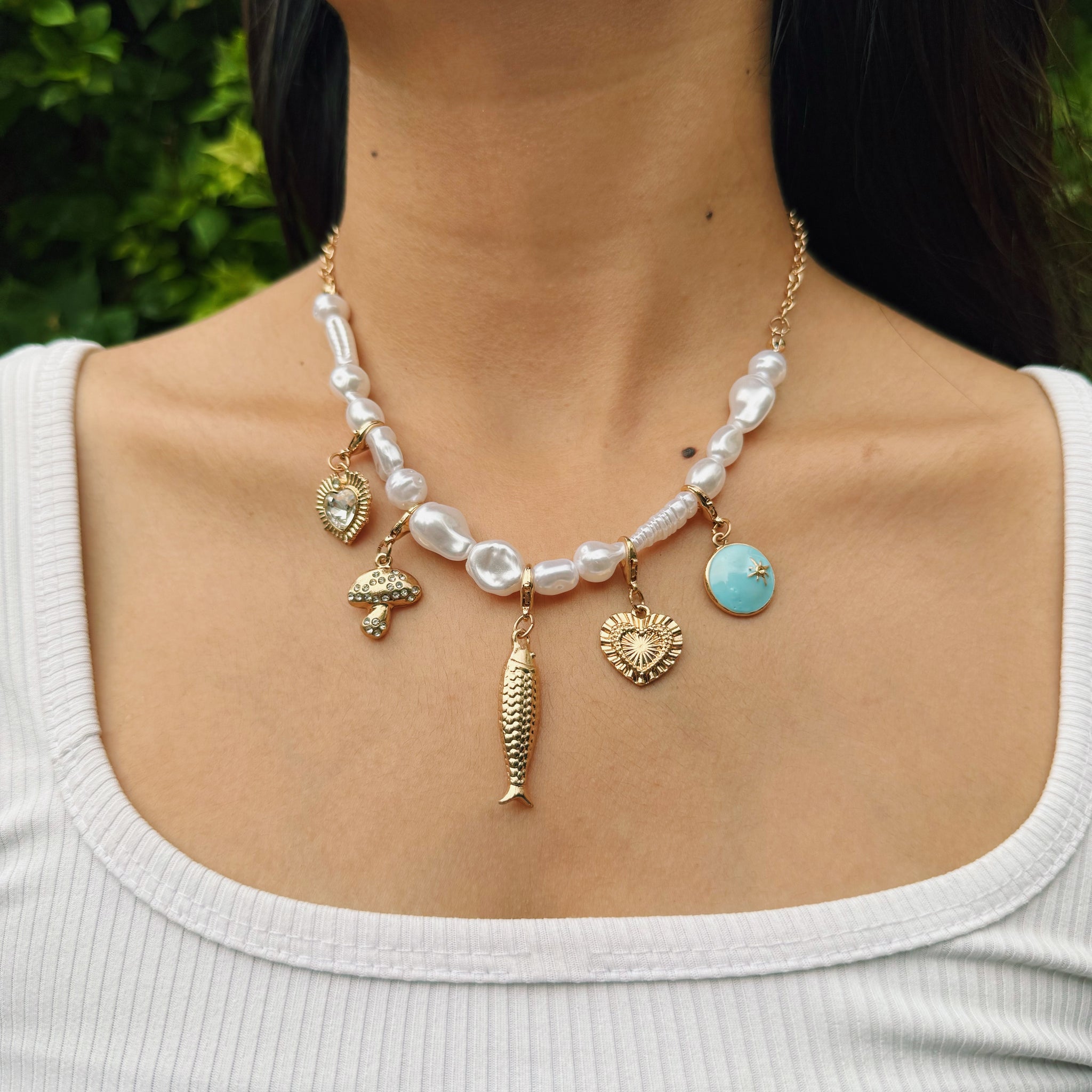 Pearl Charm Necklace