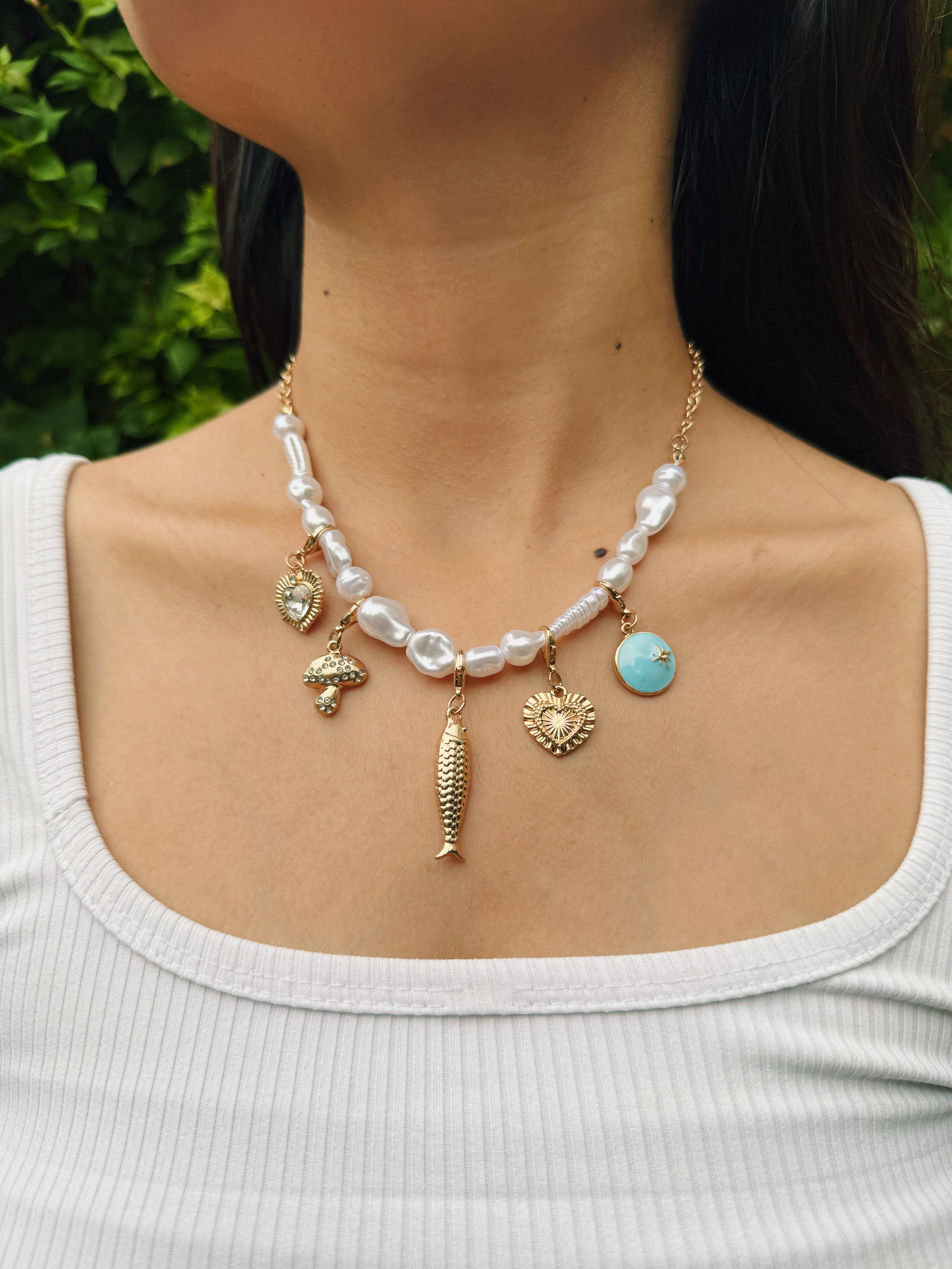 Pearl Charm Necklace