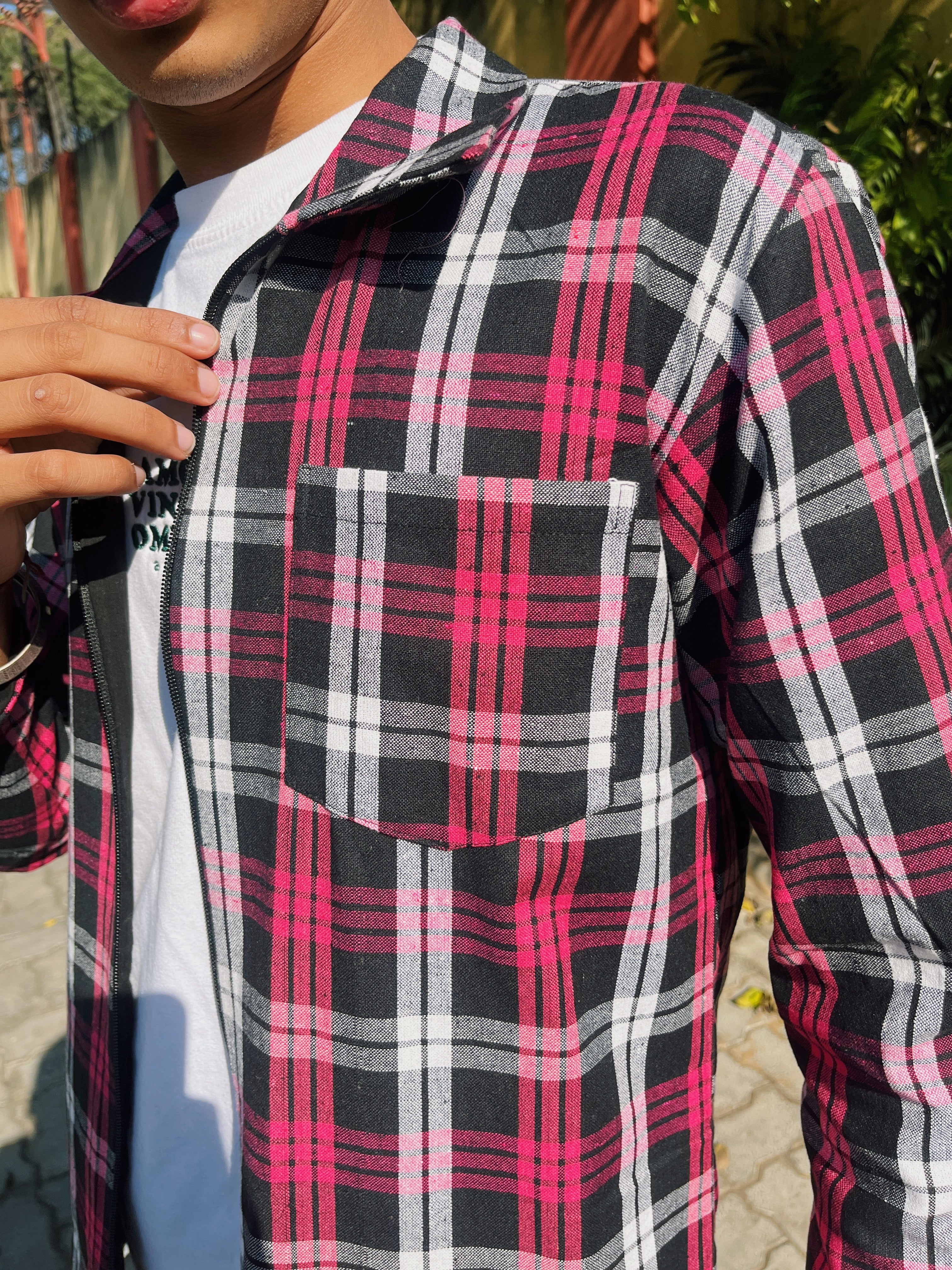 Pink Plaid Jacket