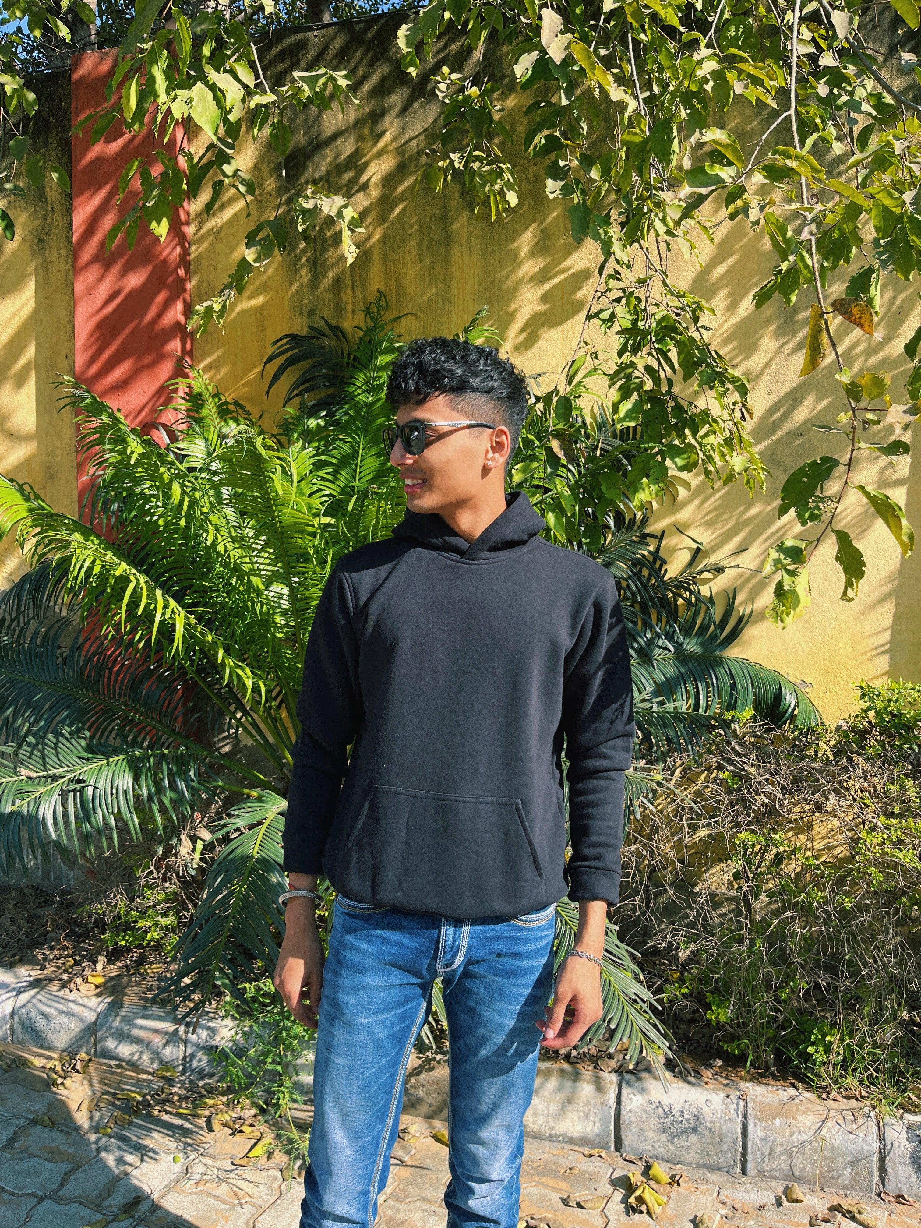 Black Plain Hoodie