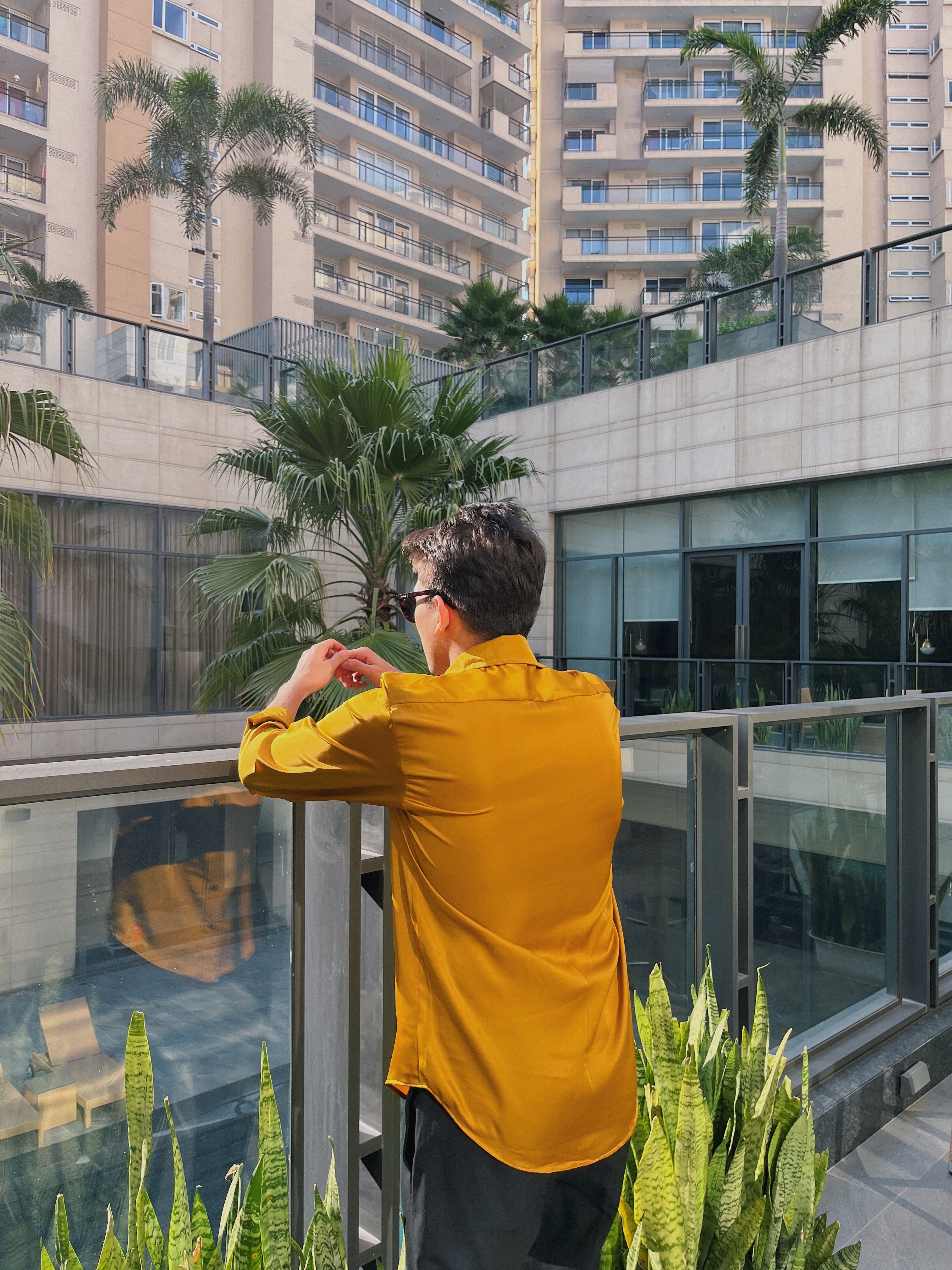 Mustard Yellow Satin Shirt