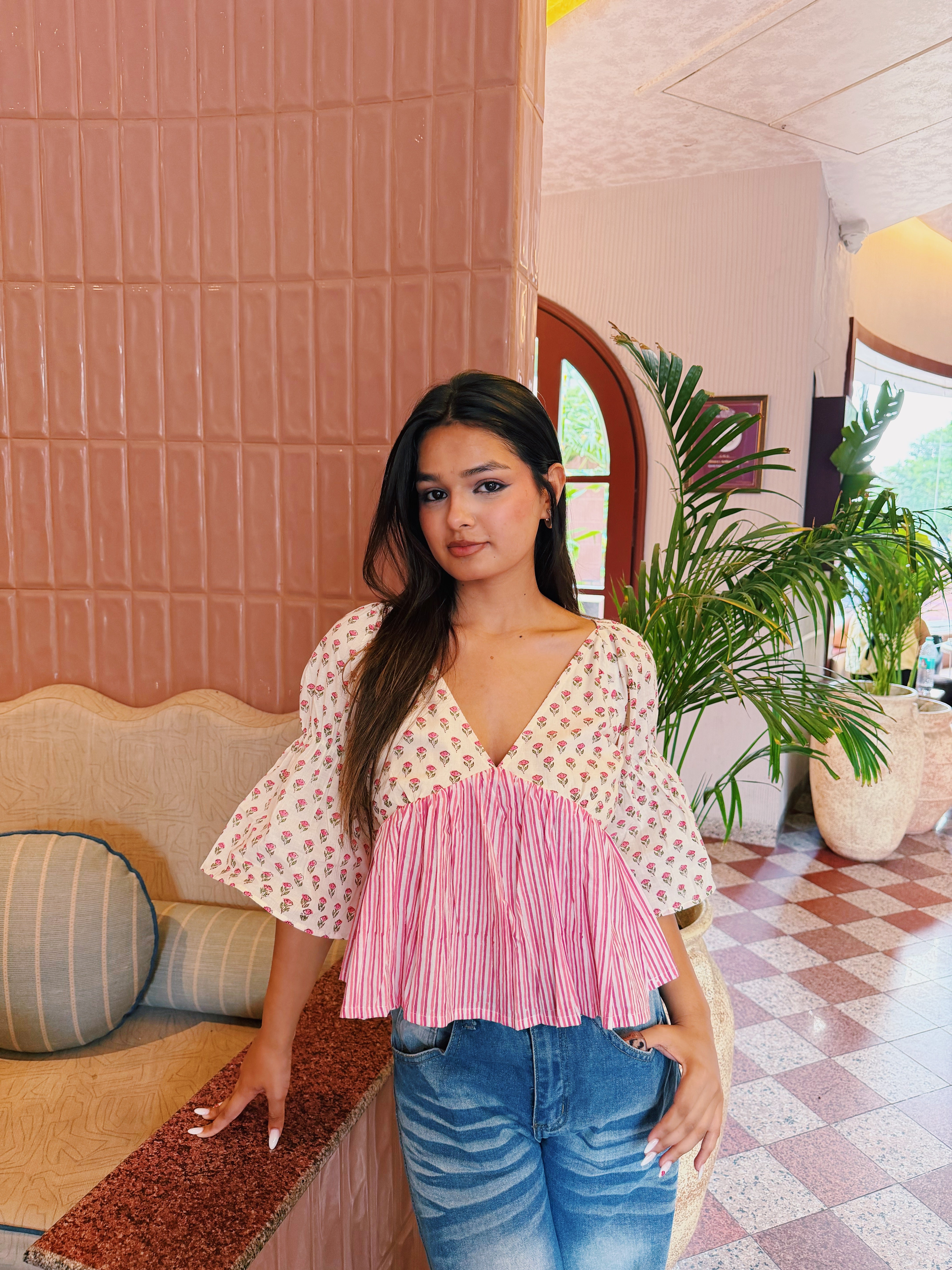Flora Mix Top