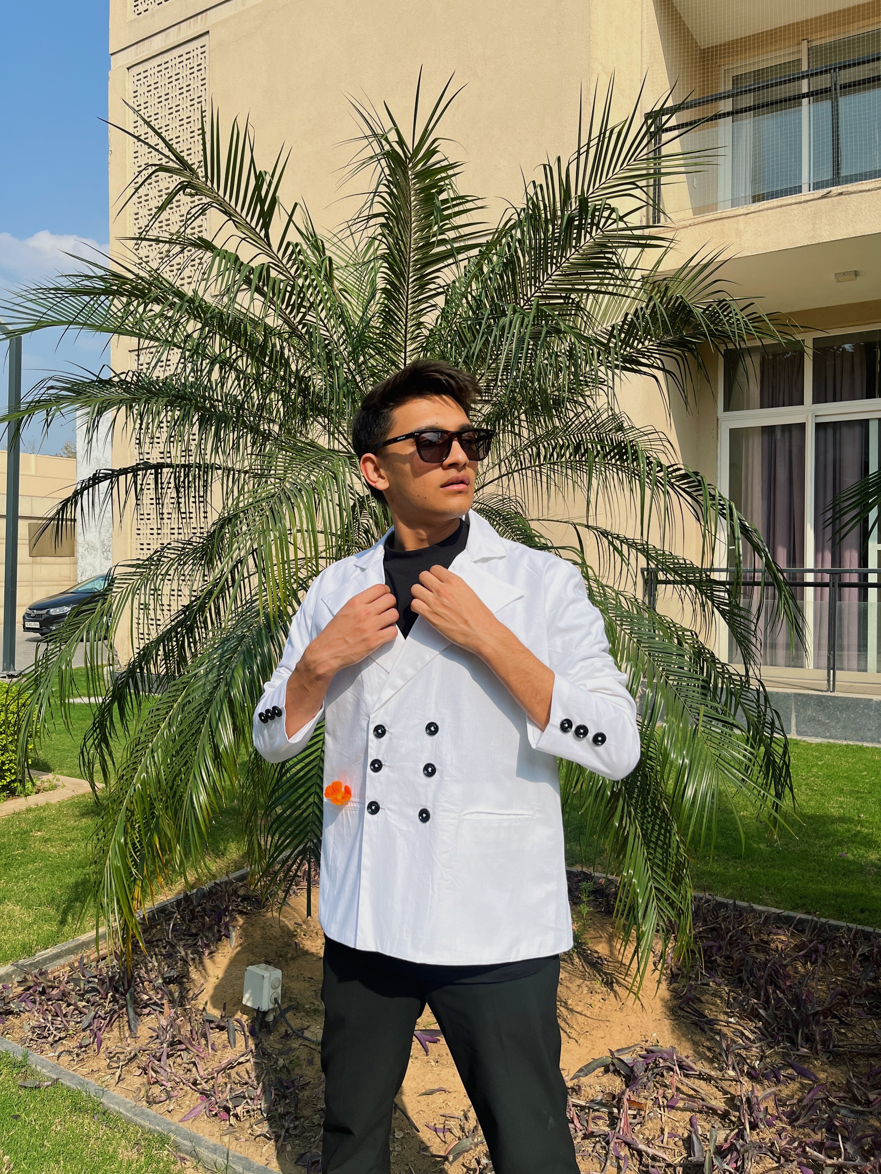 White Double Breasted Shirt