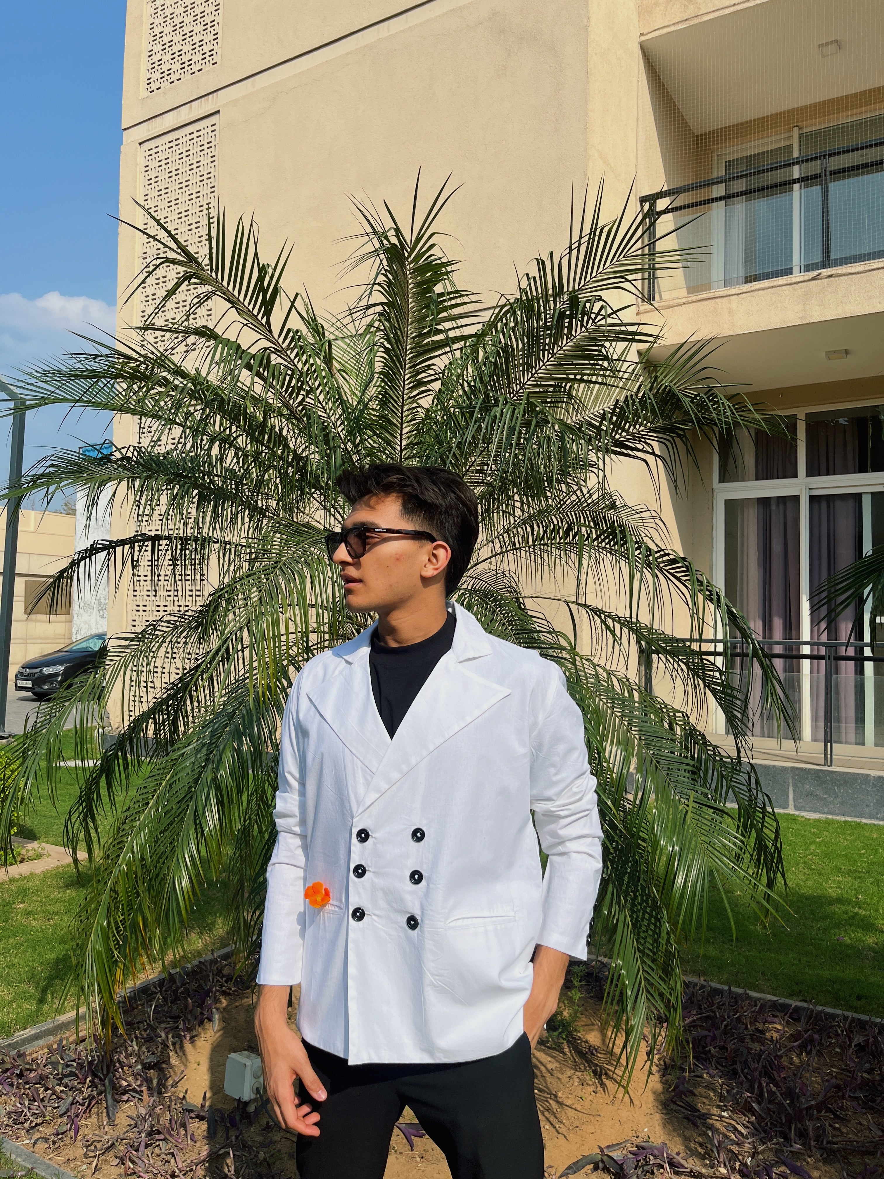 White Double Breasted Shirt