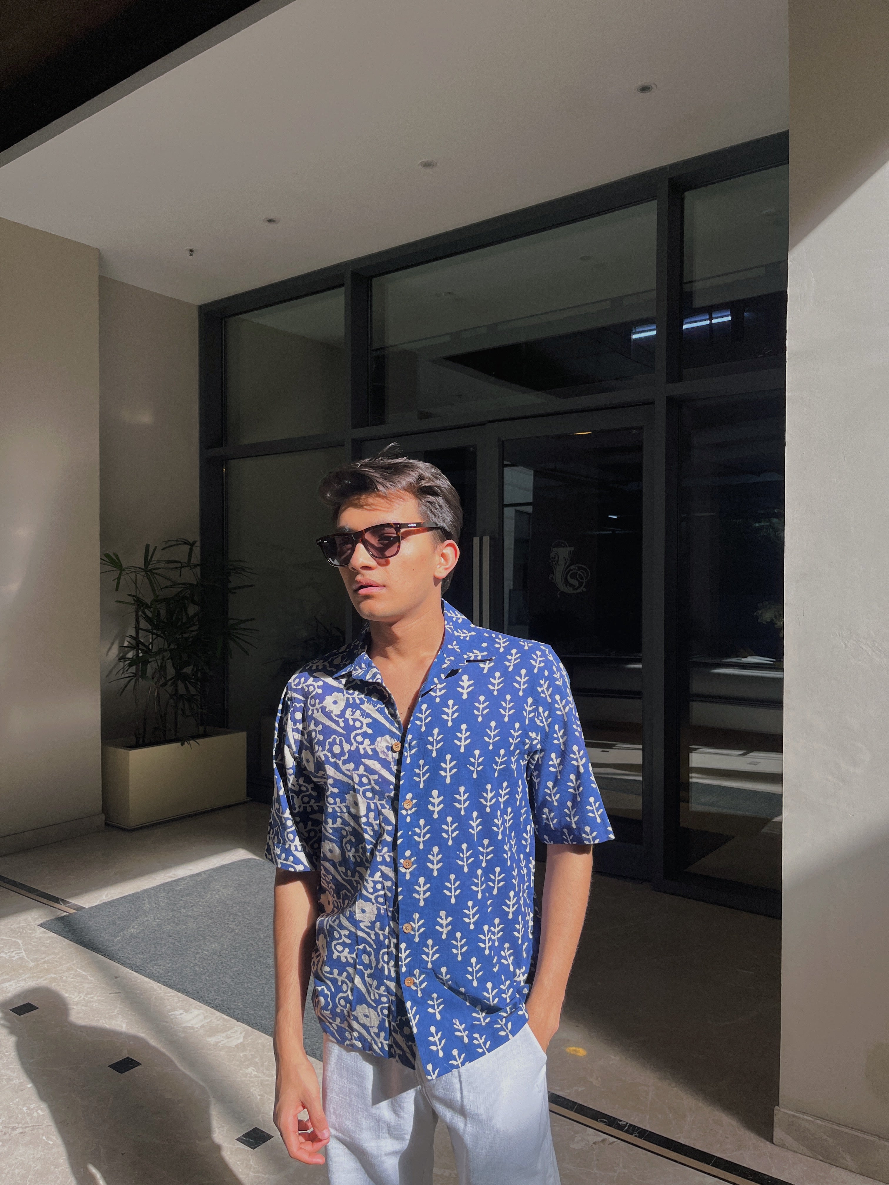 Indigo Mosaic Shirt