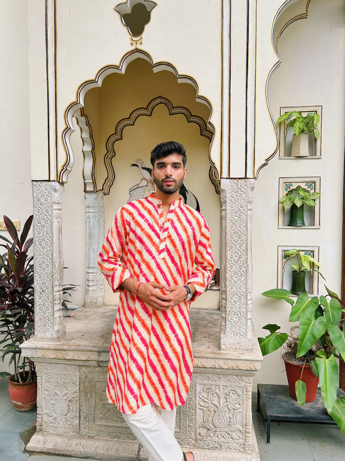 Bandhej Long Kurta