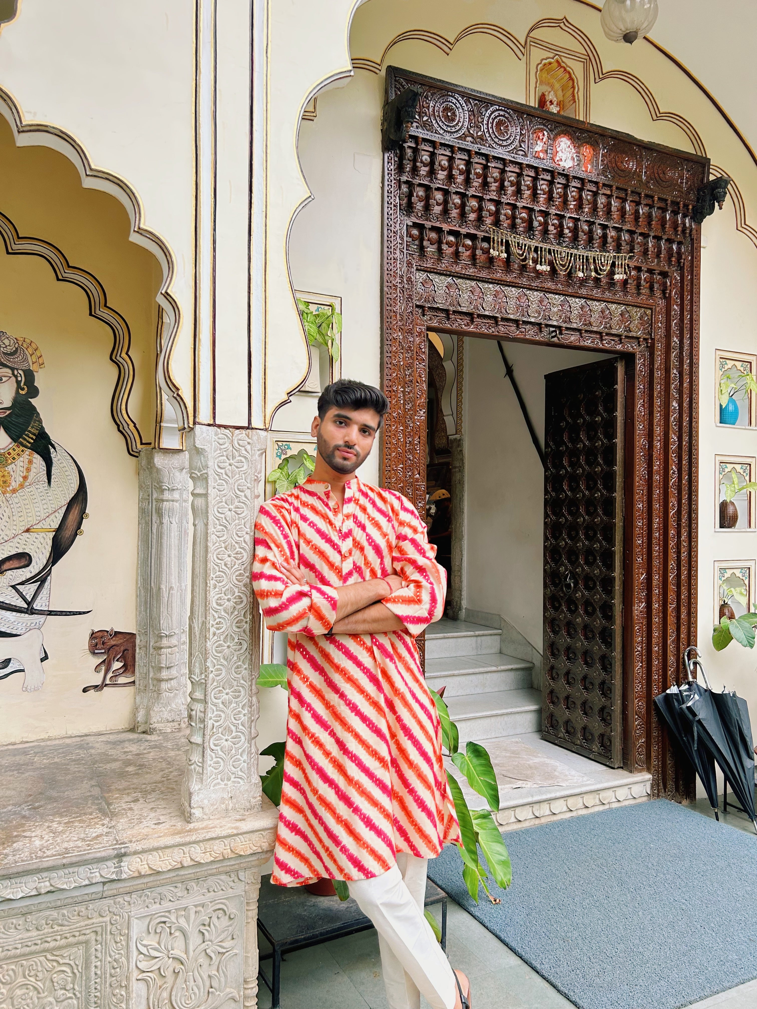 Bandhej Long Kurta
