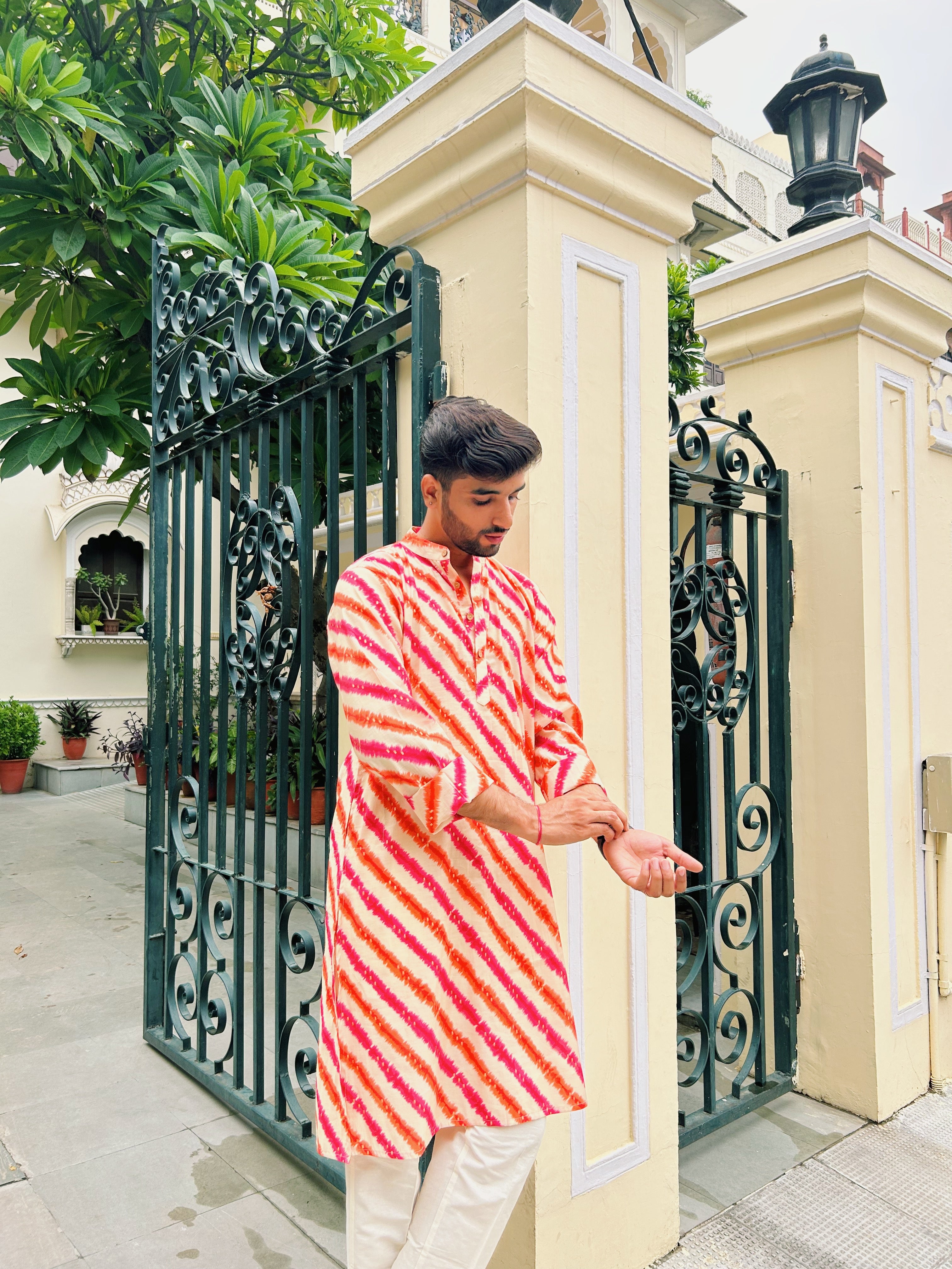 Bandhej Long Kurta