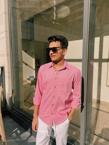 Pink Linen Shirt